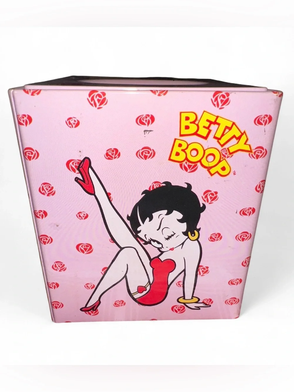 Vintage Betty Boop Pink Floral Tissues Box